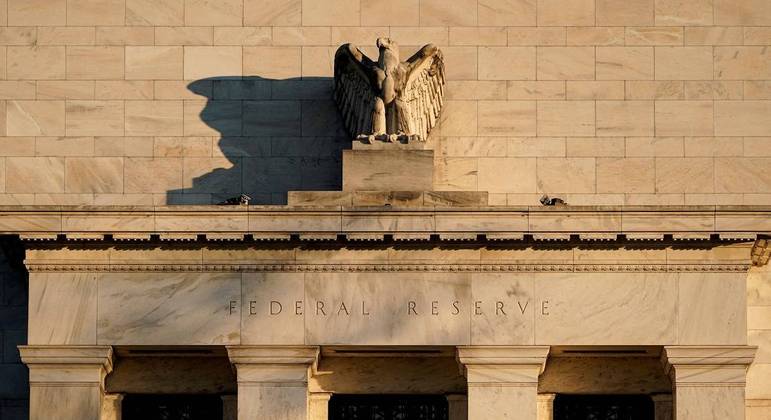 Fachada do FEDERAL RESERVE, nos Estados Unidos.